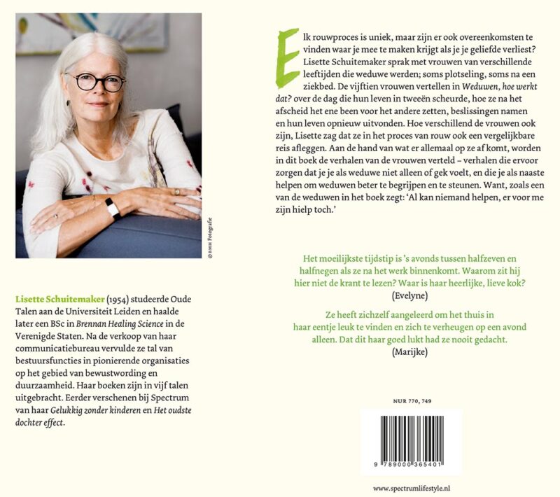 Achterkant boek weduwen